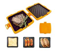 Grilled Cheese Maker - 6.3x6.5x1.18 Inches Heat-Resistant Kitchen Gadgets | Microwave Cheese Toaster Toastie Press Pan For Quesadilla Snacks Food Preparation Home Apartment Dorm Party Travel Kitchen
