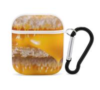Grilled Cheese Sandwich Food Funny Case Cover Compatible for AirPods 1 & 2 Earbuds Protective Hard Cover with Keychain