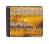 Grilled Cheese Sandwich Food Funny Wallet for Men RFID Blocking Bifold Wallet Soft Billfold with Card Slots Custom Gifts