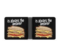 Grilled Cheese Sandwich is The Answer Bifold Wallet for Men with Card Slot