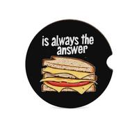 Grilled Cheese Sandwich Is The Answer Car Cup Holders Coasters 1PCS