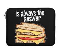 Grilled Cheese Sandwich Is The Answer Cute Laptop Sleeve Case Briefcase Protective Carrying Cover for 10 12 13 15 17 Inches
