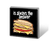 Grilled Cheese Sandwich Is The Answer Funny Lapel Tie Pin Buttons Brooch Badge Pin Clothes Hat Accessories for Men Women
