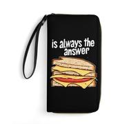 Grilled Cheese Sandwich is The Answer Long Pouch Slim Clutch Wallet Purse