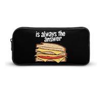 Grilled Cheese Sandwich is The Answer Portable Pencil Pen Case Cosmetic Bag Storage Organizer Makeup Pouch Holder