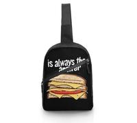 Grilled Cheese Sandwich Is The Answer Small Foldable Sling Bag Crossbody Shoulder Chest Bags for Travel Hiking