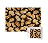 Grilled Cheese Sandwiches,300 Pieces Wooden Jigsaw Family Game Jigsaw Puzzles for Adults Teens Home Decor