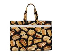Grilled Cheese Sandwiches,Canvas Document Bag Zipper File Tote Bag Handbag Briefcase for School Office