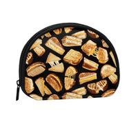 Grilled Cheese Sandwiches, Women's Storage Bag Shell Makeup Bag Small Coin Purse Shell Change Pouch