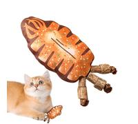 Grilled Fish Shape Cat Toy, Cat Plush Toy | Realistic Kitten Tricks Bone Toy | Interactive Cat Teething Plush Toys Funny Fish Bone Toy
