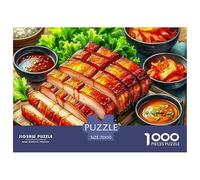Grilled Steak with Salad And Potatoes by Window Sturdy Structure Ideal Indoor Hobby, Helps Improve Focus, Patience And Hand Eye Coordination 70x50cm/1000pcs