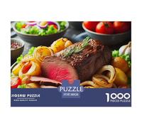 Grilled Steak with Vegetables on Grill Sturdy Cardboard Pieces Helps Enhance Focus, Problem Solving Skills And Hand Eye Coordination Effectively 38x26cm/1000pcs