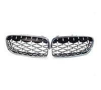 Grilles 2X Chrome Diamond Meteor Car Front Bumper Mesh Grille For BMW F30 F31 3 Series 320i 328i 330i 335i 2013-2018 Front Grille