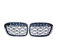 Grilles Car Diamond Front Kidney Grille Racing Grill For BMW X1 F48 F49 2016-2019 Front Grille(Black Silver)