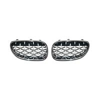 Grilles Car Grill Diamond Kidney Grille For BMW E60 2004-2009 Front Bumper Grilles Front Grille(All Silver)