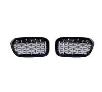 Grilles Diamond Style Fashion Front Grill For BMW F20 F21 2015-2019 118i 120i 125i M140i Grills Front Grille(Black silver)