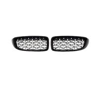 Grilles For BMW M4 M3 The 4 Series ABS Grill Front Bumper Diamond Shape Styling Front Grille(Black silver)