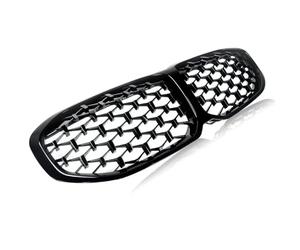 Grilles Front FOR BMW 1 SERIES F40 2020+ Front Bumper Grille Gril DIAMOND STYLE FRONT KIDNEY GRILLE GRILL GLOSS BLACK ABS Accessorie