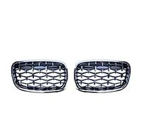 Grilles Front Grills Diamond Kidney Grille Racing Grill For BMW X5 X6 E70 E71 2008-2013 Front Grille(Silver)