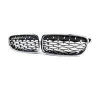 Grilles Grill Front Kidney Double Line Grille For BMW 3 Series F30 F31 F35 2011-2019 Diamond Grill Front Grille(Sliver)