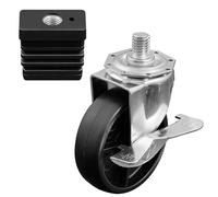 Grillflame G408-0036-W1 G515-0082-W1 Grill Caster Wheel Replacement Parts for Charbroil Wheel 463243518 463342119 463240115 Locking Caster Wheels Caster Socket Set Gas Grill Leg Parts, Pack of 1