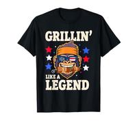Grillin' Like a Legend BBQ Gorilla 4th of July Kebab T-Shirt