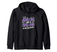 Grillin Like a Villain on My Paid Vacation Labor Day Zip Hoodie