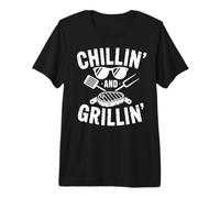 Grilling BBQ Pitmaster Dad Grill Father Barbecue Premium T-Shirt