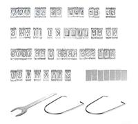 Grilling Iron with 55 Letter Set for Custom Branding on Meats Poultry Seafood and Plant Based Proteins During High Heat Cooking