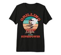 Grilling is My Superpower Chef Vintage Grilling Master BBQ Premium T-Shirt