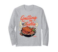 Grilling Me Softly Patriotic American BBQ Long Sleeve T-Shirt