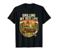 Grilling My Best Life Funny BBQ Smoker Nature T-Shirt