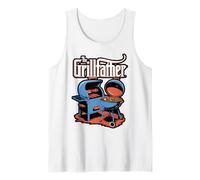 Grilling Smoker & Grill Chef Grillfather Grilled BBQ Gift Tank Top