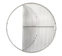 GRILLJOB 22" Stainless Steel 304 Weber Hinged Grill Grate 22 inch Replacement - Charcoal Grill 2-Zone Cooking Grate, Large Opening, Easy Spin Tailgating & Backyard Cooking