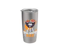 Grillmaster Dad BBQ Grill Barbecue Smoker Meat Stainless Steel Insulated Tumbler