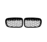 Grills Grill Front For BMW For X3 F25 2010 2011 2012 2013 All Black Single Line Style Front Bumper Grilles Silver Diamonds Racing Double Slat Grills
