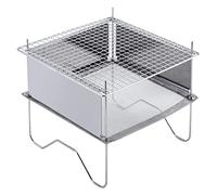 Grills Outdoor Camping Stove Stainless Steel Folding Bonfire Barbecue Burning Firewood Stove Mini Fire-Pit Portable Picnic Stove