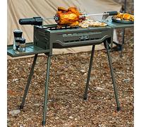 Grills Outdoor Cooking Charcoal, Kabob Grill Portable BBQ Grill Large camping grill for Picnic, Patio and Backyard Barbecue (Color : Set a, Size : 107 * 24.5 * 62cm)