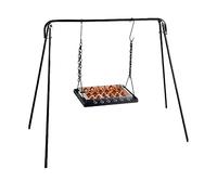 Grills Swing BBQ Charcoal Grill Campfire Stand Adjustable Legs Carbon Meat Barbecue Steel Grills For Outdoors Camping Cooking