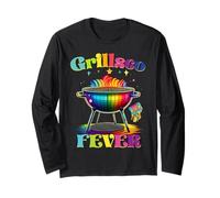 Grillsco Fever Retro Disco Grilling BBQ 80s Nostalgic Long Sleeve T-Shirt