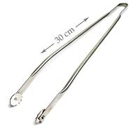Grillup Stainless Steel Barbecue Tongs with Wheels - 30 cm - for Kitchen, BBQ and Griddle - Professional Quality - Made in France