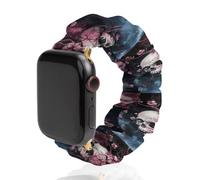 Grim Blossoming Fashion Scrunchie Watch Strap Compatible with IWatch Series 1 2 3 4 5 6 Elastic Replacement Band