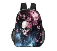 Grim Blossoming Funny Clear Backpack Waterproof Transparent Bag See Through Rucksack with Adjustable Straps