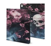 Grim Blossoming Printed Tablet Cases Compatible with iPad Series Pencil Holder Slim Trifold Stand Protective Cover