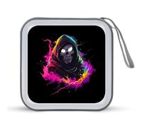 Grim Reaper 40 Capacity CD Case Hard Plastic Portable Travel DVD Cases Protective Storage Organizer Binder