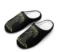 Grim Reaper And Tree Life And Death Flannel Slippers For Men Memory Foam Soft Warm Home Shoes Print 9-10（42-43）