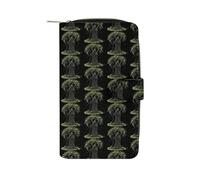 Grim Reaper and Tree Life and Death Long Zippered Pouch Slim Clutch Organizer Purse Money and Credit Card Holder for Men Women