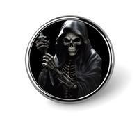 Grim-Reaper Backpack Pin Cute Brooch Decoration Brooches for Women Mens Lapel Pins for Suits Fashion Button Badges for Hat Backpacks Purses Jackets Shirt Suit Lapels-Circular