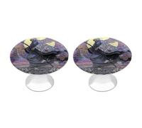 Grim Reaper Black and White Checkered Cabinet Knob Drawer Pulls 2 Pack