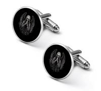 Grim Reaper Bless Men’s Classic Cufflinks Jewelry Accessories for Suit Shirts Husband Anniversary Birthday Gift 2.0cm